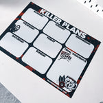 SCREAM 'KILLER PLANS' HORROR WEEKLY WHITEBOARD PLANNER