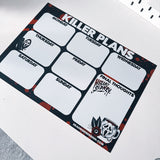 SCREAM 'KILLER PLANS' HORROR WEEKLY WHITEBOARD PLANNER