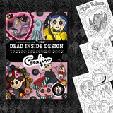 CORALINE TATTOO COLOURING BOOK