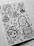 WELCOME TO HAWKINS TATTOO COLOURING BOOK