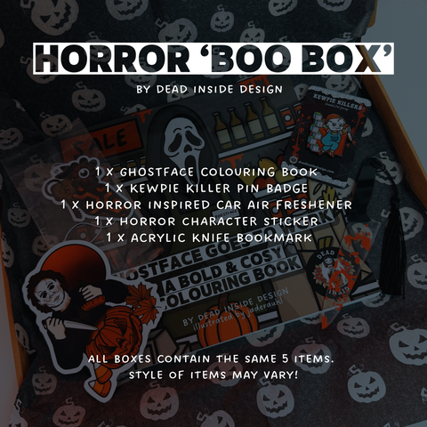 HALLOWEEN HORROR 'BOO BOX' BY DEAD INSIDE DESIGN LETTERBOX FRIENDLY GIFT BUNDLE