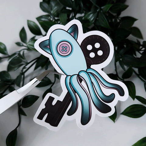 CORALINE SQUID & KEY XL STICKER