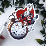 ALICE IN WONDERLAND WHITE RABBIT XL STICKER