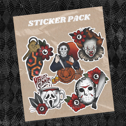 Mini Slasher Sticker SLASHER ICONS XL STICKER PACK – Dead Inside Design