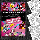 90s CARTOONS TATTOO COLOURING BOOK