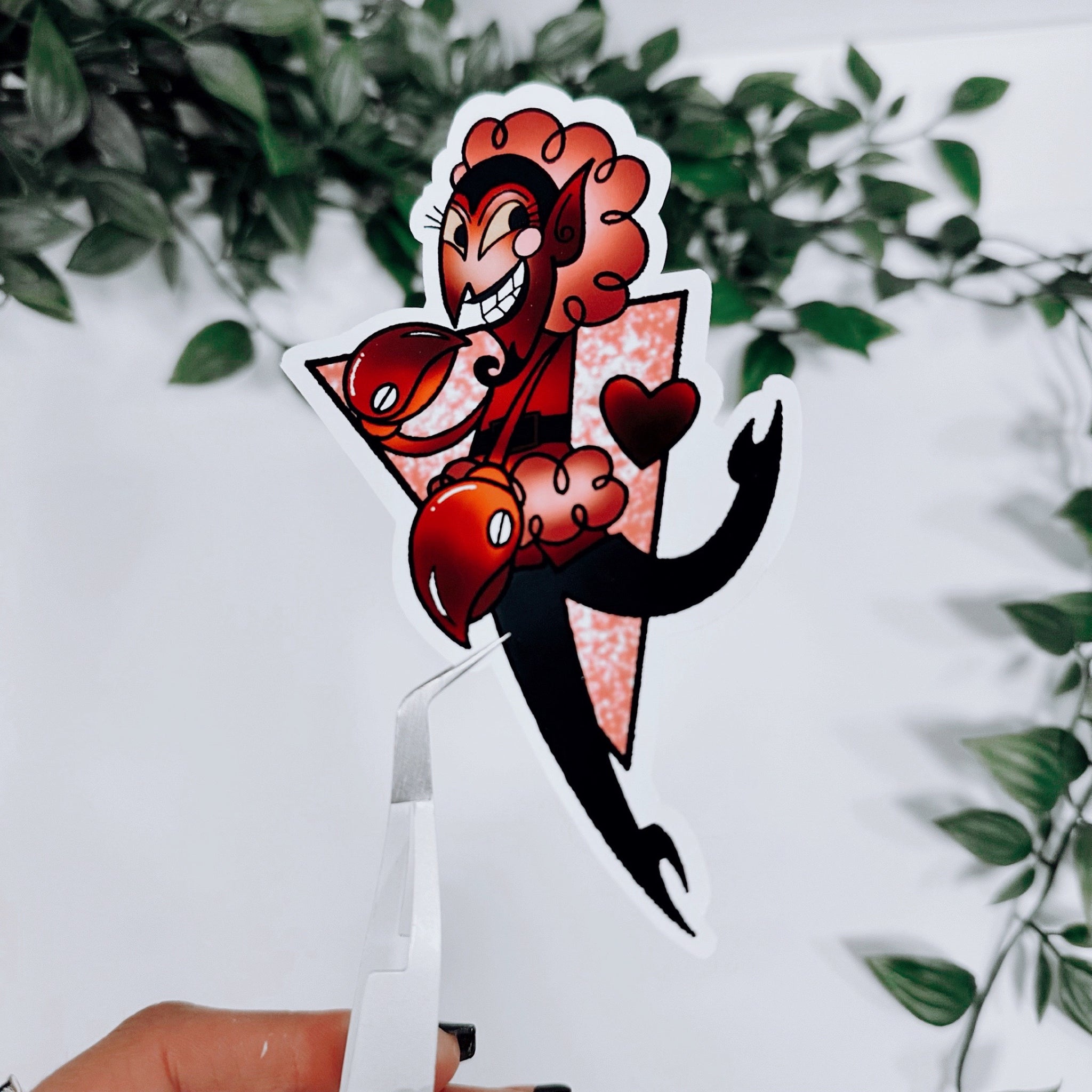 ‘HIM’ 90s CARTOON TATTOO INSPIRED XL STICKER – Dead Inside Design
